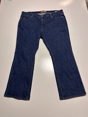 Womens Levis 415 Classic Boot Dark Wash Denim Jeans Size 24w